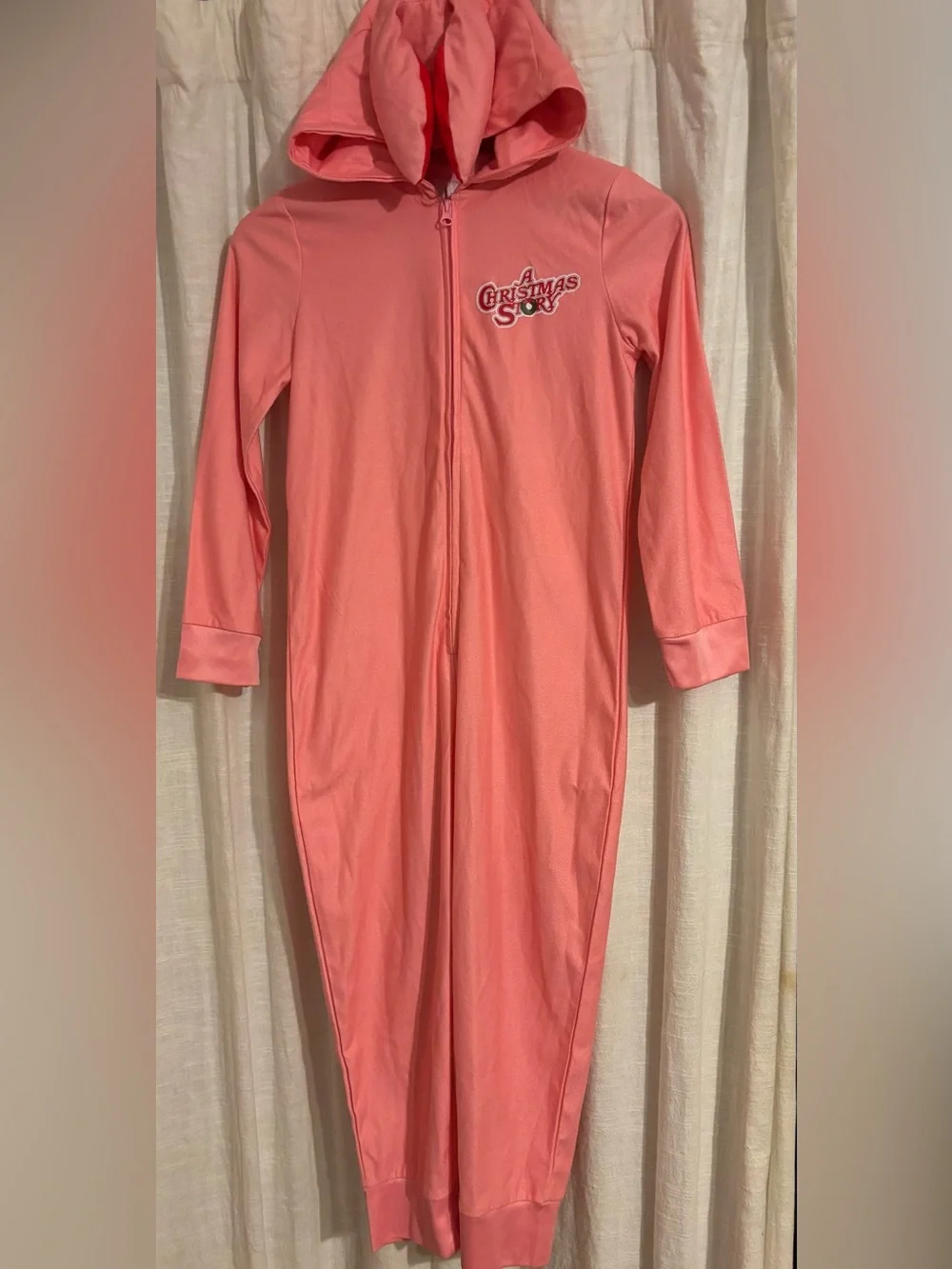 A Christmas Story Pajama Onesie Zip Up Size 7/8